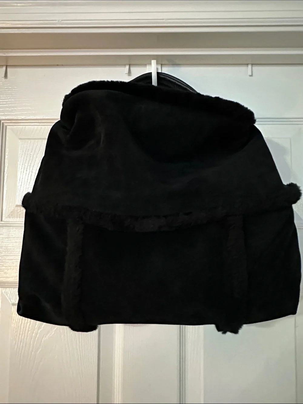UGG Black Suede & Shearling Tote